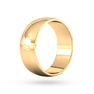 Best Luxury 
8mm D Shape Standard Wedding Ring In 9 Carat Yellow Gold