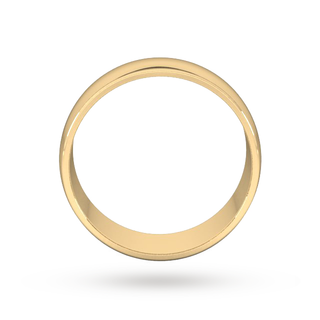 Goldsmiths 8mm D Shape Standard Wedding Ring In 9 Carat Yellow Gold - Ring Size V