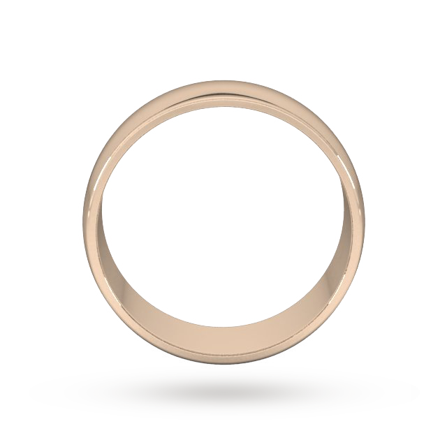 Goldsmiths 8mm D Shape Standard Wedding Ring In 9 Carat Rose Gold