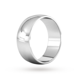 Goldsmiths 8mm D Shape Standard Wedding Ring In 18 Carat White Gold