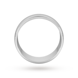 Goldsmiths 8mm D Shape Standard Wedding Ring In 18 Carat White Gold