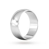 Goldsmiths 8mm D Shape Standard Wedding Ring In Platinum - Ring Size U