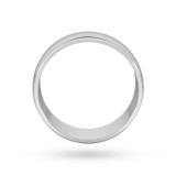 Goldsmiths 8mm D Shape Standard Wedding Ring In Platinum - Ring Size R