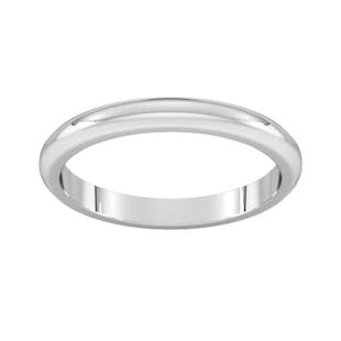 Goldsmiths 2.5mm D Shape Heavy Wedding Ring In 9 Carat White Gold