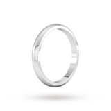 Goldsmiths 2.5mm D Shape Heavy Wedding Ring In 9 Carat White Gold