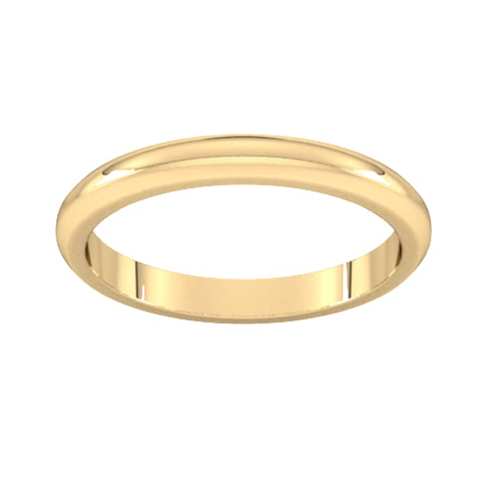 Goldsmiths 2.5mm D Shape Heavy Wedding Ring In 18 Carat Yellow Gold - Ring Size L