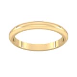 Goldsmiths 2.5mm D Shape Heavy Wedding Ring In 18 Carat Yellow Gold - Ring Size L