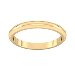 08307771 - 2.5mm D Shape Heavy Wedding Ring In 18 Carat Yellow Gold