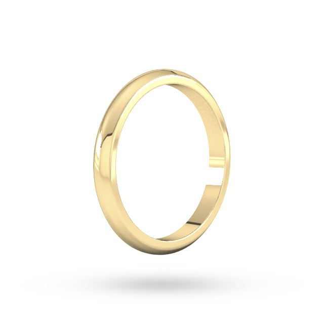 Goldsmiths 2.5mm D Shape Heavy Wedding Ring In 18 Carat Yellow Gold