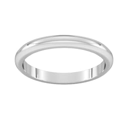 08307774 - 2.5mm D Shape Heavy Wedding Ring In Platinum