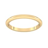 Goldsmiths 2mm D Shape Heavy Wedding Ring In 9 Carat Yellow Gold