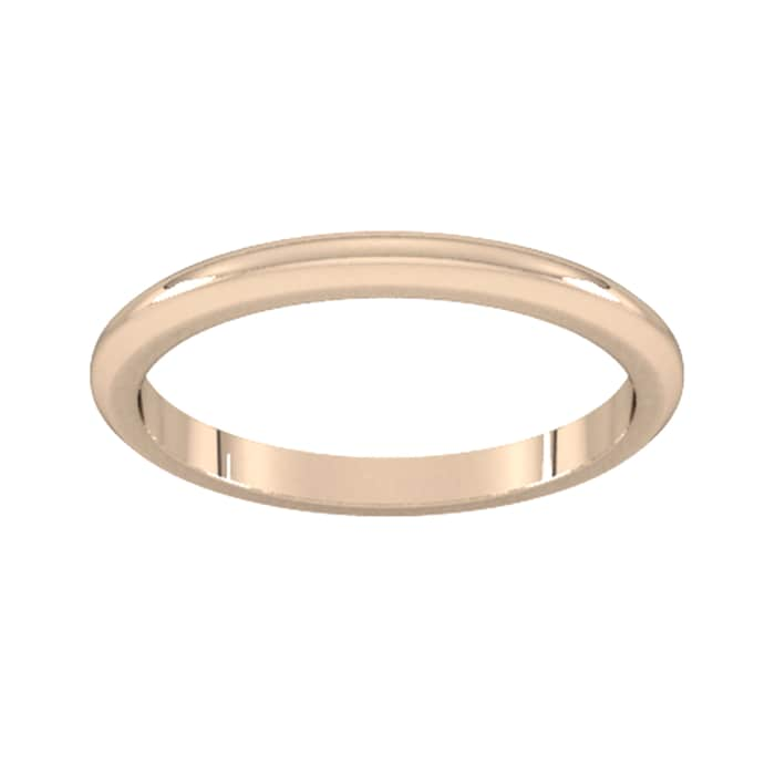 Goldsmiths 2mm D Shape Heavy Wedding Ring In 9 Carat Rose Gold - Ring Size N