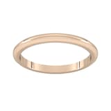 Goldsmiths 2mm D Shape Heavy Wedding Ring In 9 Carat Rose Gold - Ring Size O