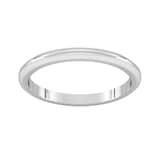 Goldsmiths 2mm D Shape Heavy Wedding Ring In 18 Carat White Gold - Ring Size J