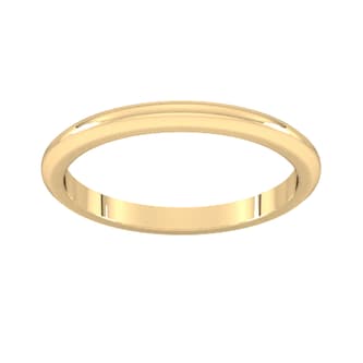 Goldsmiths 2mm D Shape Heavy Wedding Ring In 18 Carat Yellow Gold Goldsmiths 2mm D Shape Heavy Wedding Ring In 18 Carat Yellow Gold