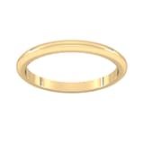 Goldsmiths 2mm D Shape Heavy Wedding Ring In 18 Carat Yellow Gold - Ring Size N