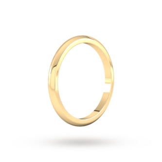 Goldsmiths 2mm D Shape Heavy Wedding Ring In 18 Carat Yellow Gold Goldsmiths 2mm D Shape Heavy Wedding Ring In 18 Carat Yellow Gold