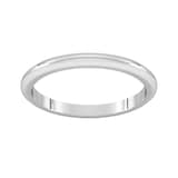 Goldsmiths 2mm D Shape Heavy Wedding Ring In 950 Palladium - Ring Size K