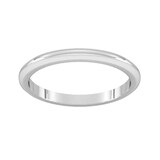 Goldsmiths 2mm D Shape Heavy Wedding Ring In Platinum