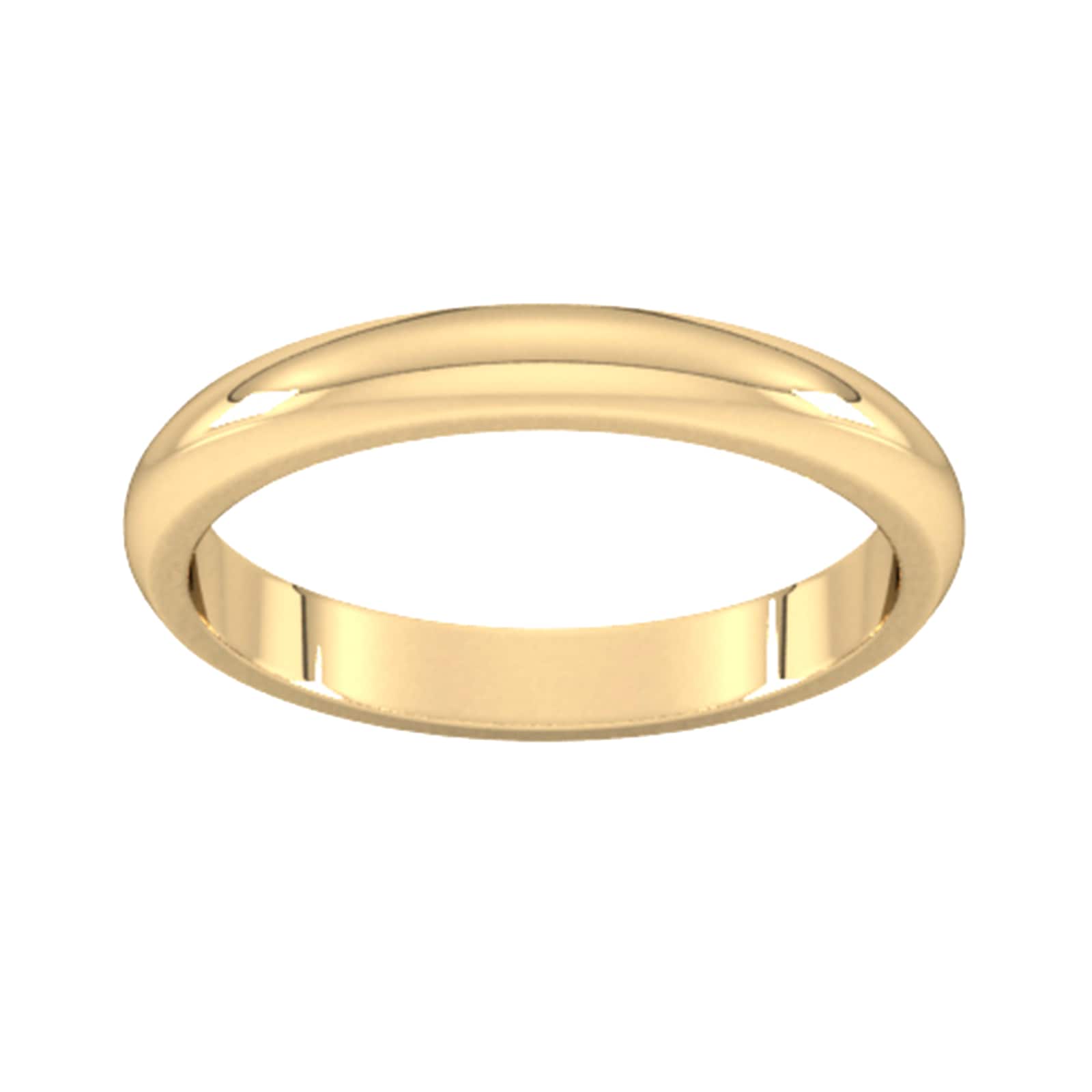 Goldsmiths 3mm D Shape Heavy Wedding Ring In 9 Carat Yellow Gold