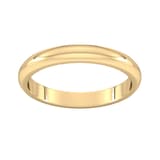 Goldsmiths 3mm D Shape Heavy Wedding Ring In 9 Carat Yellow Gold - Ring Size K