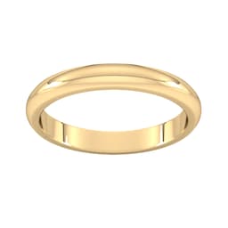 08307850 - 3mm D Shape Heavy Wedding Ring In 9 Carat Yellow Gold