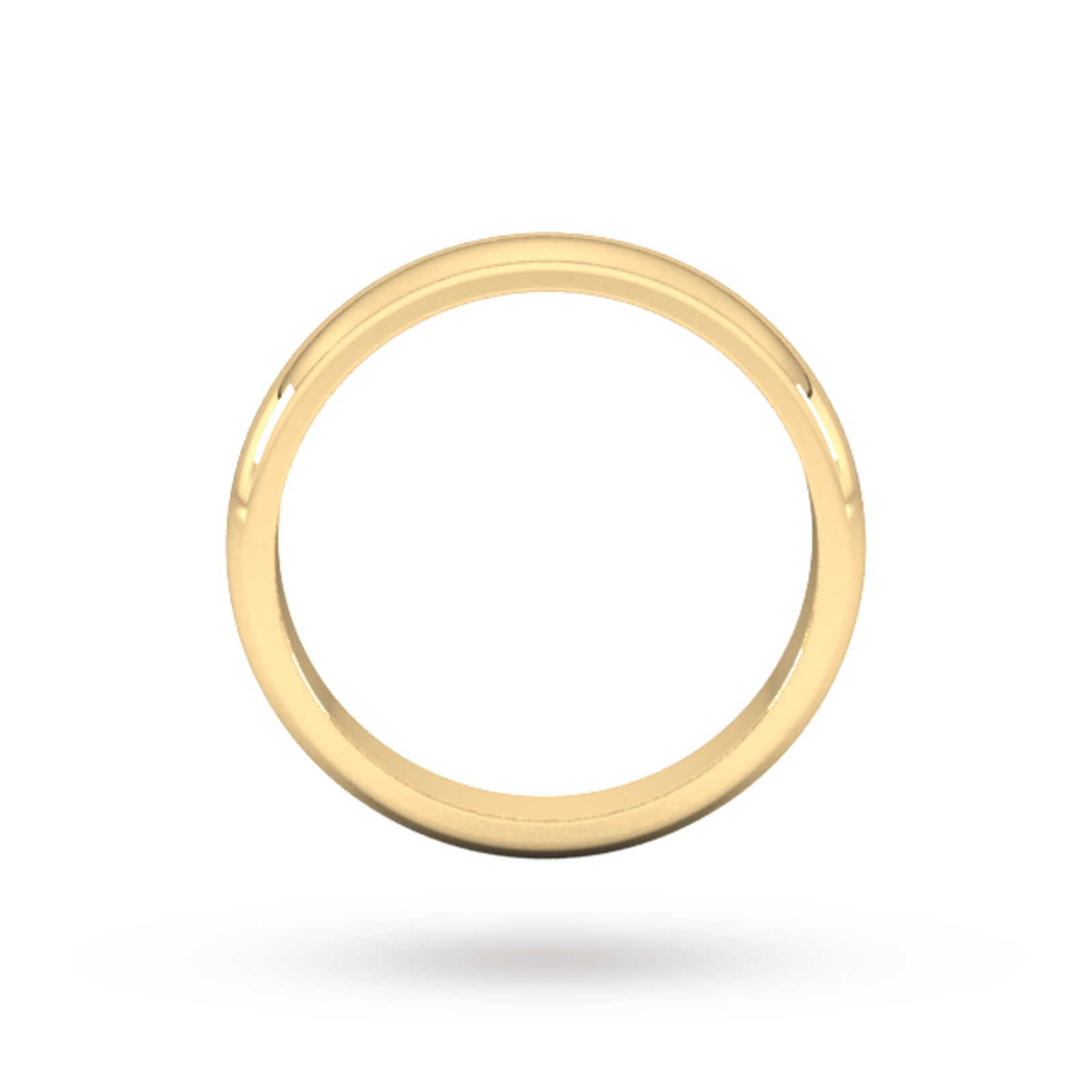 Goldsmiths 3mm D Shape Heavy Wedding Ring In 9 Carat Yellow Gold Ring