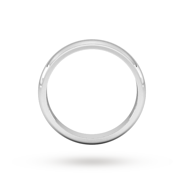 Goldsmiths 3mm D Shape Heavy Wedding Ring In 18 Carat White Gold - Ring Size N