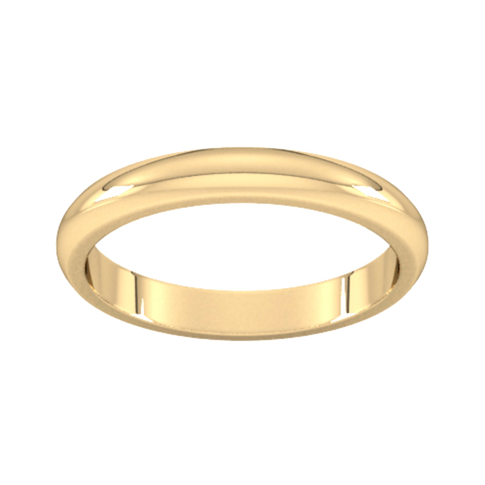 Goldsmiths 3mm D Shape Heavy Wedding Ring In 18 Carat Yellow Gold Goldsmiths 3mm D Shape Heavy Wedding Ring In 18 Carat Yellow Gold