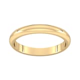 Goldsmiths 3mm D Shape Heavy Wedding Ring In 18 Carat Yellow Gold