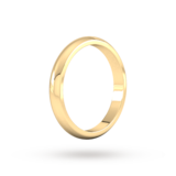 Goldsmiths 3mm D Shape Heavy Wedding Ring In 18 Carat Yellow Gold