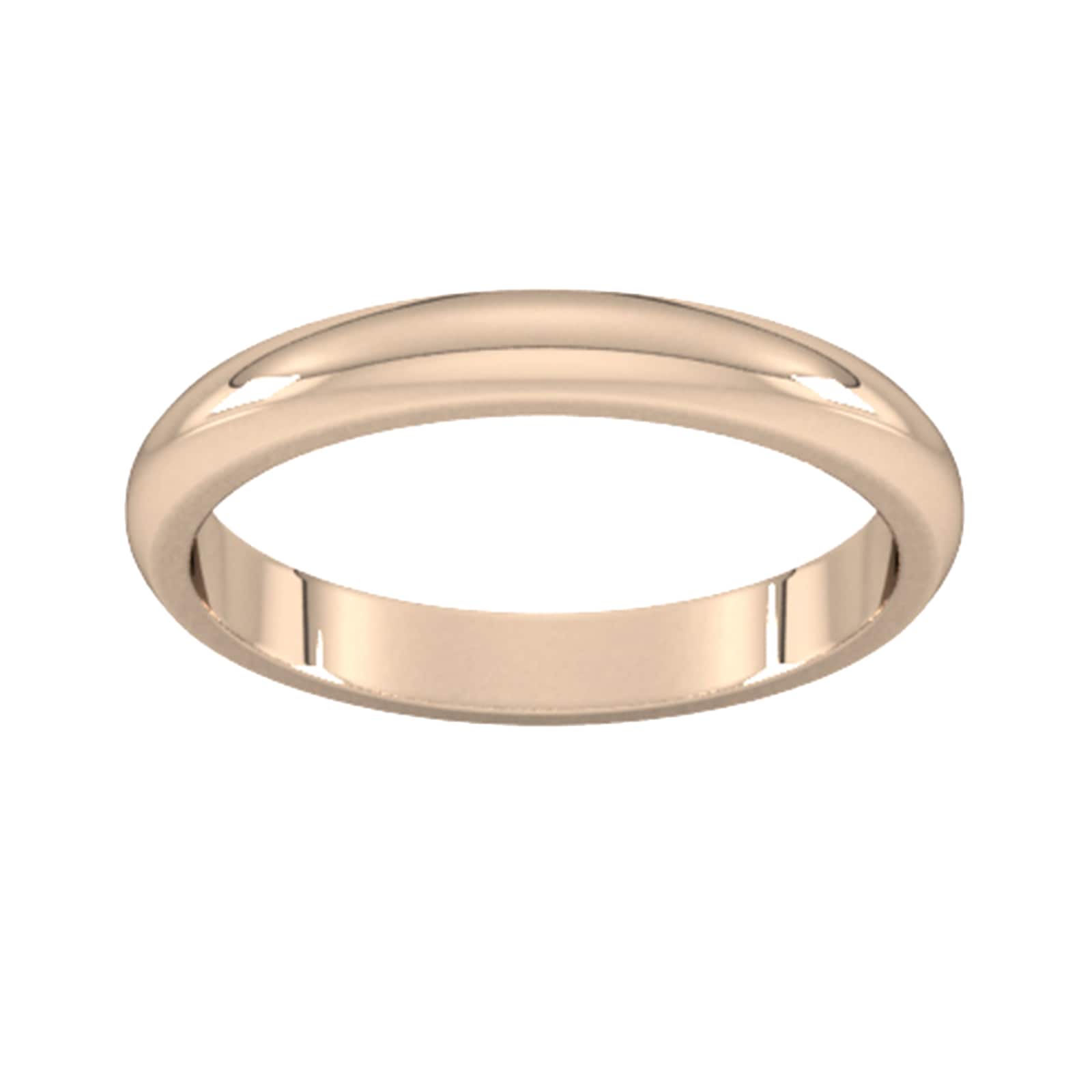 Goldsmiths 3mm D Shape Heavy Wedding Ring In 18 Carat Rose Gold Goldsmiths 3mm D Shape Heavy Wedding Ring In 18 Carat Rose Gold