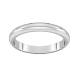 Goldsmiths 3mm D Shape Heavy Wedding Ring In 950 Palladium - Ring Size J
