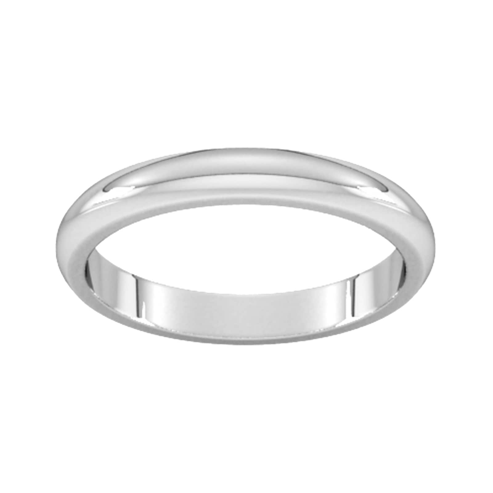 Goldsmiths 3mm D Shape Heavy Wedding Ring In Sterling Silver - Ring Size Z Goldsmiths 3mm D Shape Heavy Wedding Ring In Sterling Silver - Ring Size Z