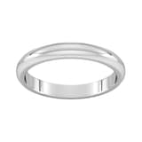 Goldsmiths 3mm D Shape Heavy Wedding Ring In Sterling Silver - Ring Size K