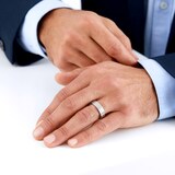 Goldsmiths Palladium 6mm Heavy Satin Grove Wedding Ring - Ring Size T