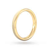 Goldsmiths 3mm D Shape Heavy Matt Finished Wedding Ring In 18 Carat Yellow Gold