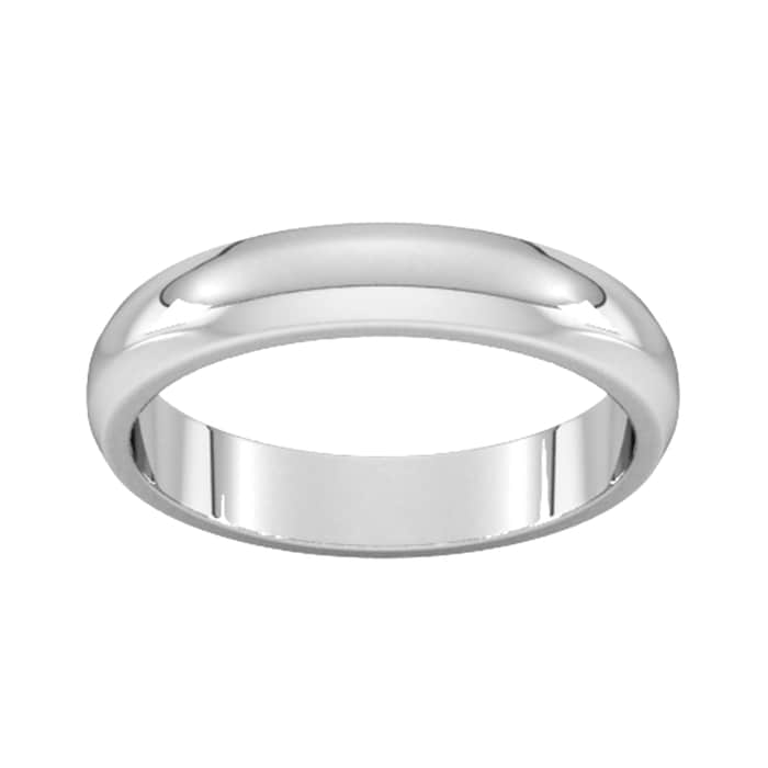 Goldsmiths 4mm D Shape Heavy Wedding Ring In 9 Carat White Gold