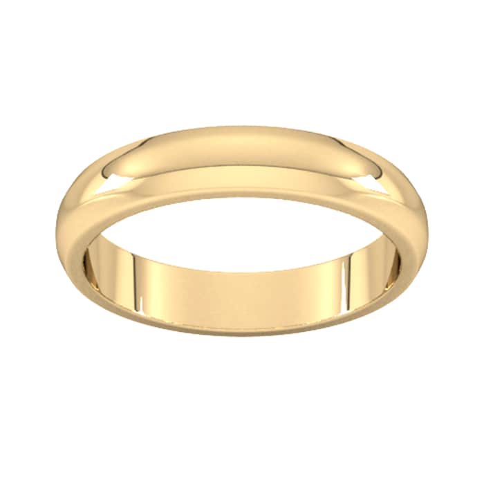 Goldsmiths 4mm D Shape Heavy Wedding Ring In 9 Carat Yellow Gold