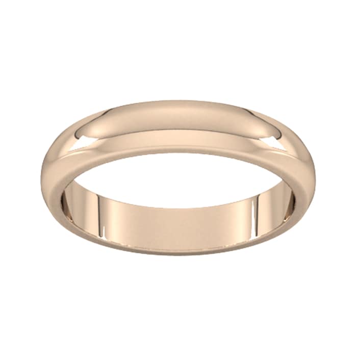 Goldsmiths 4mm D Shape Heavy Wedding Ring In 9 Carat Rose Gold - Ring Size Y