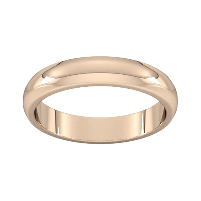 Goldsmiths 4mm D Shape Heavy Wedding Ring In 9 Carat Rose Gold