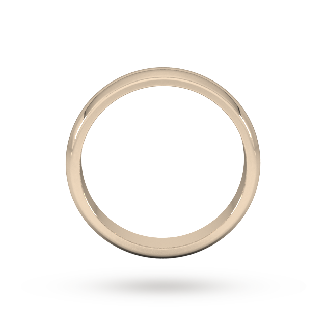 Goldsmiths 4mm D Shape Heavy Wedding Ring In 9 Carat Rose Gold