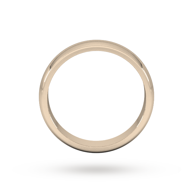 Goldsmiths 4mm D Shape Heavy Wedding Ring In 9 Carat Rose Gold - Ring Size Y