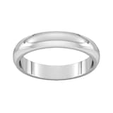 Goldsmiths 4mm D Shape Heavy Wedding Ring In 18 Carat White Gold - Ring Size Z
