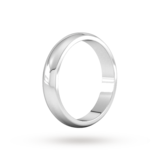 Goldsmiths 4mm D Shape Heavy Wedding Ring In 18 Carat White Gold - Ring Size Z