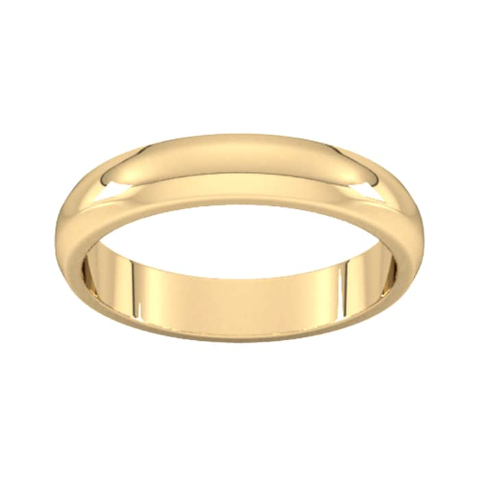 Goldsmiths 4mm D Shape Heavy Wedding Ring In 18 Carat Yellow Gold