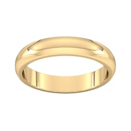 08307894 - 4mm D Shape Heavy Wedding Ring In 18 Carat Yellow Gold