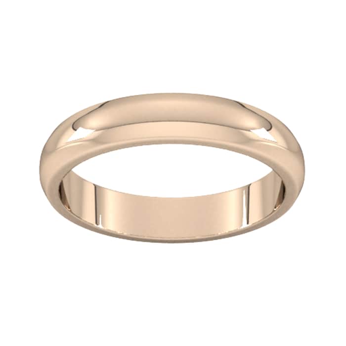 Goldsmiths 4mm D Shape Heavy Wedding Ring In 18 Carat Rose Gold