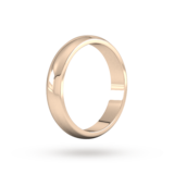 Goldsmiths 4mm D Shape Heavy Wedding Ring In 18 Carat Rose Gold