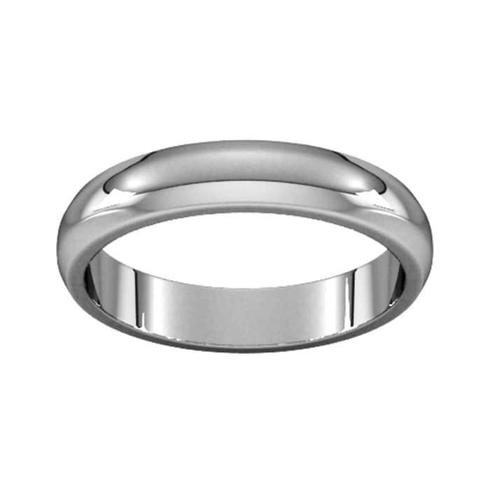 Goldsmiths 4mm D Shape Heavy Wedding Ring In 950 Palladium - Ring Size Q